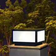 Outdoor Modern Post Light, LED Fence Deck Cap Light High Voltage Wired Lanter...