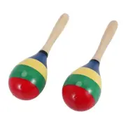 Maracas Hand Percussion Rattles, Wooden Rumba Shaker Musical Instrument for5696