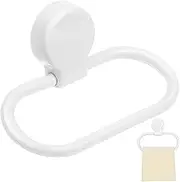 COHEALI Towel Holder Ring Self Adhesive Towel Rack for Kitchen and Bathroom No Drilling Required Simple Design Easy Installation White