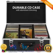 CD Storage Holder Organiser Case for 60 CDs Aluminium ABS Adjustable Lockable AU
