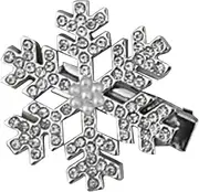 Snowflake Hair Barrette - Rhinestone Hair Clip | Charming Holiday Hair Barrettes, Elegant Snowflake Hair Accessories For Holiday Birthday