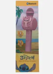 Stitch Bluetooth LED Karaoke Microphone & Wireless Speaker USB Charging Pink NIB