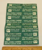 Vtg 6 Pack Bard Parker B-P Non-Sterile Carbon Rib Back Surgical Blades # 15 USA