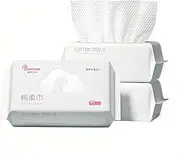 Taoluwin Soft Dry Wipes, 180 Count Disposable Face Towel, Dry/Wet Use, Tear-Resistant Makeup Remover Tissues for Daily Cleansing & Reuse, 20x20cm