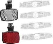 JUMPLAWN 6pcs Motorcycle Reflectors Bright Waterproof Dustproof Rear and Front Reflectors for Bikes