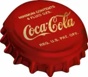 COCA COLA RED WHITE BOTTLE CAP 24" WIDE HEAVY DUTY USA MADE METAL SODA ADV SIGN