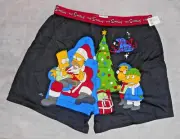 Simpsons Large Christmas Boxer Shorts Homer Bart Milhouse Ralph Black NWT 2003 L