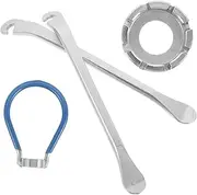 SUPVOX 1 Set Multi-function Bike Wrench Includes Tension Tool and Tire Lever Steel Spanner for Bicycle Wheel Maintenance