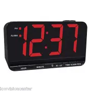 Extra Large 3" Display Electric LED Alarm Clock, Low Vision Macular Degeneration