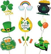 144PCS St. Patrick’s Day Cupcake Toppers Decorations - Shamrock Lucky Irish Toothpicks Food Picks Appetizers Sticks Party Supplies
