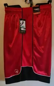 AND1 Men's 'Core' Basketball Shorts 3XL Red 11" Inseam Gym Workout Pockets 10724