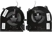 YAEHUYING New CPU + GPU Cooling Fan Replacement for HP Victus 7/8 16-E 16-D 16-D0111TX 16-e0011ns RTX3050 (60W Interface) Series TPN-Q263 TPN-Q264 DC5V 0.6A 10H Fan M75721-001 M75723-001