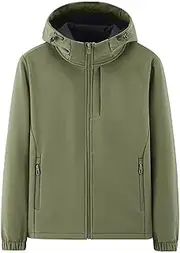 [Lifup] Men's Mountain Waterproof Ski Snow Jacket Fleece Lined Warm Snow Coat with Hood Outdoor Hiking Windbreaker