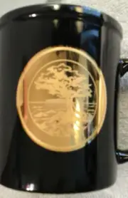 Tree Of Life Coffee Mug Black with Gold Foil