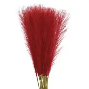 25Pcs Pampas Artificial Grass,21" Fake Pampas for Wedding Decoration,Wine Red