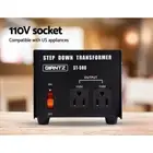 240V-110V Stepdown Transformer Power Voltage Converter Lightweight Portable 500W