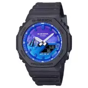 Casio G-Shock GA-2100FL-1AER Men's Watch – Black Resin Case, Flame-Pattern Dial,