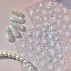 Shell Light Christmas Snowflake Nail Sticker Xmas Nail Decoration Nail Salon