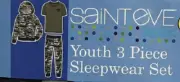 Saint Eve Boy's 3-piece Pajama Set Pant Tee & Hoodie (CAMO, M-10/12) NWT