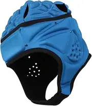 BESPORTBLE Soccer Helmet Goalkeeper Head Guard Anti-Collision Eva Adjustable Comfortable Blue Protective for Baseball Skating