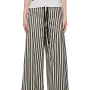 NEW MCQ Alexander MCQueen Striped Super Kick Flare Pant Size 42