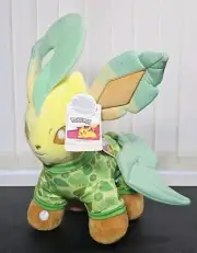 Build A Bear Pokemon Leafeon With Sleeper Costume & Sounds With Tags Plush Toy