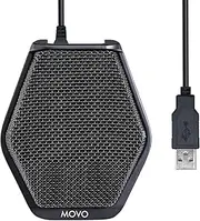 Movo MC1000 USB Desktop Conference Computer Microphone with 180° / 20' Pickup Range for Windows & Mac - Plug & Play