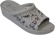 [Dr.Punto Rosso] Dr Punto Rosso Medical Comfort 315SBF Leather Shoes Clog Mules Comfort Shoes Slippers Women, Flower