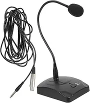 JOINPAYA Office Gooseneck Microphone High Sensitivity Condenser Mic for Desktop Use Plug and Play Design Durable and Versatile for Meetings Gaming and Voice Recording