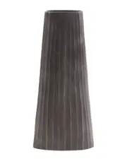 Howard Elliot Graphite Chiseled Metal Vase