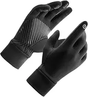 [Nkmujil] Hiking Gloves, Waterproof Hiking Gloves, Thermal Lined Gloves, Anti-Slip Running Gloves, Touchscreen Hiking Gloves, Cold Weather Gloves, Winter Running Gear, Running Gloves for Women, Running Gloves f