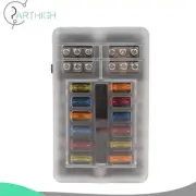 With Sticker Label 12 Way Blade Fuse Box Block Holder Kit For Car Boat Marine