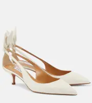 [Aquazzura] Aquazzura Bow Tie 50 leather pumps AU 11.5 white