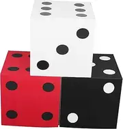 VALICLUD 3pcs Oversized Dice Box Decorations Giant Paper Dice Cards Game Theme Table Centerpiece for Graduation Parties Prom Events Arrangements