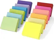 NOTEZMATE 1200 Sheets Small Sticky Notes,50 x 38mm/1.5 x 2in Mini Sticky Note Tabs Self-Stick,12 Pads Sticky Notes Markers,12 Bright Color Super Sticking for Reminders in Offices,Schools,Meeting,Home