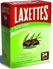 3 PACK OF Laxettes Chocolate Squares 24