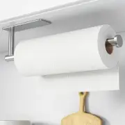 Paper Towel Holder - Self-Adhesive or Drilling, Brushed Nickel, Wall Silver