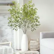 2Pcs Artificial Greenery Stems, 43.3" Fake Nandina Stems Plants Faux Twig 2 Pcs