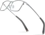 [FONEX] Pure Titanium Glasses Frame Men Square Eyeglasses Optical Eyewear F8827