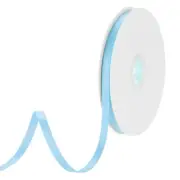 1/4" 33 Yard Double Faced Solid Satin Ribbon Polyester Fabric Light Blue