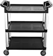 Mobile Storage Cart Multilayer Kitchen Rolling Bar Cart Trolley Tea Bar Contemporary Plastic Shelves Drink Liquor Bar Cart Thickened and Strong Open Storage Space