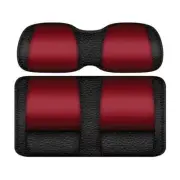 DoubleTake Black/Ruby Red Veranda Golf Cart Front Cushion Set for EZGO TXT 1996+
