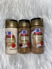 McCormick Finishing Sugar Holiday Set Of 3 Gingerbread, Frosting Toffee