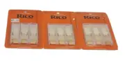 Lot of 3 Rico 3-Pack Bb Clarinet Reeds Strength 2.5 RCA0325 9-Reeds