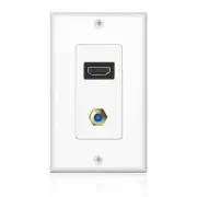 HDMI + F Connector Wall Plate Face Cover 4K 1080P Outlet Socket Insert Panel