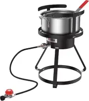 Gas One Propane Deep Fryer with 10Qt Pot – High Grade Black