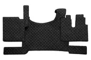 ECO LEATHER BLACK RED FLOOR MATS FOR MAN TGX 2021+ WITHOUT ADR FLOOR BRAKE