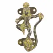 New Rare Handmade Brass Krishna Figurine Door Handles Pulls 1 Piece