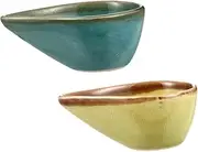 2pcs Dish Essential Oil Dish Delicate Essential Oil Bowls Face Mask Bowl Multi-Function Essential Oil Bowls Ceramic Aroma Oil Bowls Aroma Oil Storage Bowls