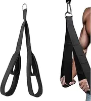 RODISHOMM Tricep Rope Cable Attachment – 29" & 28" Adjustable Lengths, Dual-Length Pull Down Rope for Fitness Equipment
